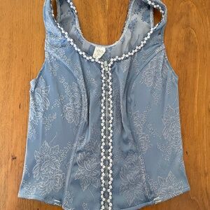 Periwinkle Floral Corset